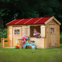 Cabane pour enfants bois 19mm - 223x164cm - 2 portes - Timbela