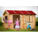 Cabane pour enfants bois 19mm - 223x164cm - 2 portes - Timbela