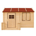 Cabane pour enfants bois 19mm - 223x164cm - 2 portes - Timbela