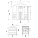 Cabane pour enfants bois 19mm - 130x106cm - toit berceau - Timbela