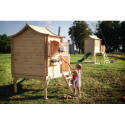 Cabane sur pilotis - bois 19mm - 130x106cm - toboggan - Timbela
