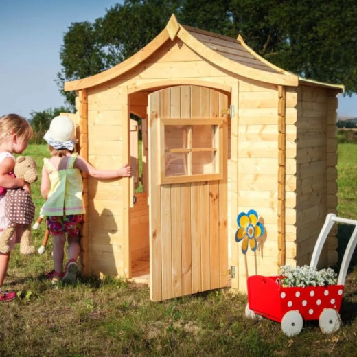 Cabane double pente - bois 19mm - 130x106cm - sans plancher - Timbela