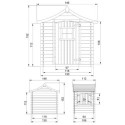 Cabane double pente - bois 19mm - 130x106cm - sans plancher - Timbela