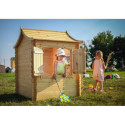 Cabane double pente - bois 19mm - 130x106cm - sans plancher - Timbela