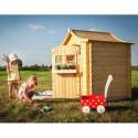 Cabane double pente - bois 19mm - 130x106cm - sans plancher - Timbela