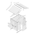 Cabane double pente - bois 19mm - 130x106cm - sans plancher - Timbela