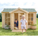 Cabane - bois 19mm - 176x235cm - avec porche - avec plancher - Timbela