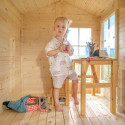 Cabane - bois 19mm - 176x235cm - avec porche - avec plancher - Timbela