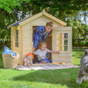 Cabane - bois 13mm - 105x105cm - toit bleu - sans plancher - Timbela