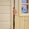 Cabane - bois 13mm - 105x105cm - toit rouge - sans plancher - Timbela