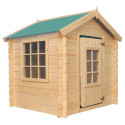 Cabane - bois 13mm - 105x105cm - toit vert - sans plancher - Timbela