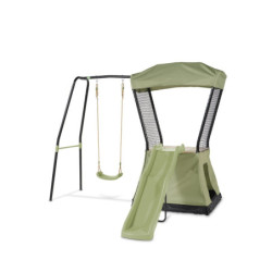 Tour de jeux IVY avec toboggan, 1 balançoire, tente - Exit Toys