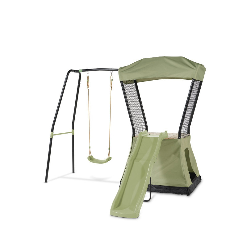 Tour de jeux IVY avec toboggan, 1 balançoire, tente - Exit Toys
