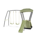 Tour de jeux IVY avec toboggan, 2 balançoires, tente - Exit Toys
