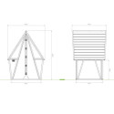Maisonnette de jeux 2-en-1 - en bois et tissu - Yuki 100 - Exit Toys