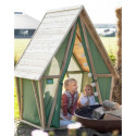 Maisonnette de jeux 2-en-1 - en bois et tissu - Yuki 100 - Exit Toys