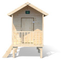 Cabane de jeux en bois brut Kangourou+, sur pilotis, Soulet