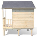 Cabane de jeux en bois brut Kangourou+, sur pilotis, Soulet
