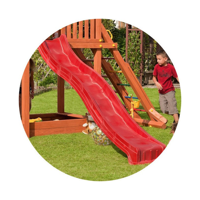 Glissière de toboggan de remplacement - 220cm - rouge - Fungoo