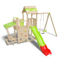 Station de jeux Zesty Xpression en bois avec toboggan et balançoires