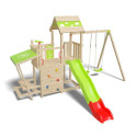 Station de jeux Zesty Xpression en bois avec toboggan et balançoires