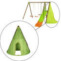 Tipi en polyester vert pour portiques H.230/250cm – Aléo by Trigano