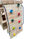 Aire de Jeux Bois Thermo BISON: 2 Balançoires, Trapèze, Toboggan | Abracadaprout