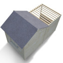 Cabane de jeux en bois 244x128x163cm avec pergola Alpaga – SOULET