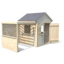 Cabane de jeux en bois 244x128x163cm avec pergola Alpaga – SOULET