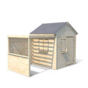 Cabane de jeux en bois 244x128x163cm avec pergola Alpaga – SOULET