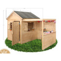Cabane de jeux en bois 244x128x163cm avec pergola Alpaga – SOULET
