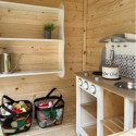 Cabane de jeux en bois 244x128x163cm avec pergola Alpaga – SOULET