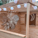 Cabane de jeux en bois 244x128x163cm avec pergola Alpaga – SOULET