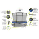Trampoline sur pieds - noir - diam. 366cm - Soulet