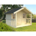 Cabane avec terrasse en épicéa naturel Felix - Palmako