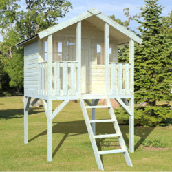 Cabane sur pilotis avec terrasse en épicéa naturel Toby - Palmako