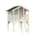 Cabane sur pilotis avec terrasse en épicéa naturel Toby - Palmako