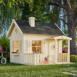 Cabane avec terrasse en épicéa naturel Otto - Palmako