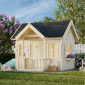 Cabane avec terrasse en épicéa naturel Jennie - Palmako