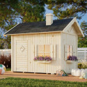 Cabane avec terrasse en épicéa naturel Grete - Palmako
