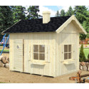 Cabane avec terrasse en épicéa naturel Grete - Palmako