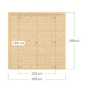 Bertilo Abris de jardin en bois Bois massif Marron 2.1m²