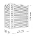 Bertilo Abris de jardin en bois Bois massif Gris 2.1m²