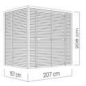Bertilo Abris de jardin en bois Bois massif Marron 3.20m²