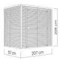 Bertilo Abris de jardin en bois Bois massif Gris 3.20m²