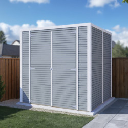 Bertilo Abris de jardin en bois Bois massif Gris 4.2m²