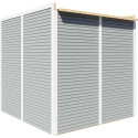 Bertilo Abris de jardin en bois Bois massif Gris 4.2m²