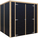 Bertilo Abris de jardin en bois Bois massif Noir 4.2m²