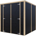 Bertilo Abris de jardin en bois Bois massif Noir 4.2m²