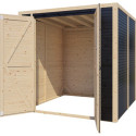 Bertilo Abris de jardin en bois Bois massif Noir 4.2m²